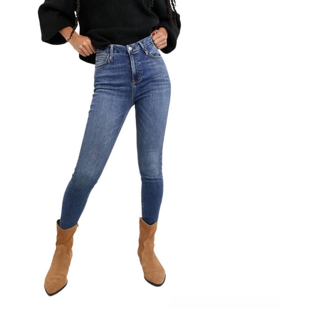 Free People NWT Montana Skinny Slim Leg Jeans in Lake Blue Women’s Size 25 - Picture 2 of 16